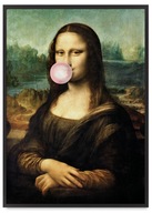 Da Vinci - Mona Lisa s balónom leonardo da vinci v čiernom ráme 50x70