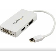 StarTech.com adapter Mini DisplayPort DVI-D + VGA (D-Sub) + HDMI Biały