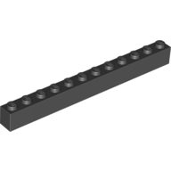 LEGO 6112 611226 Brick 1x12 Black Czarny Klocek Cegła