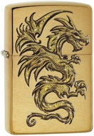 Zapalniczka Zippo 29725 Dragon Design Brushed Brass klasyczna złota grafika