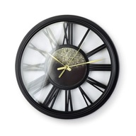 Nástenné hodiny čierne 32 cm Zlaté hodiny