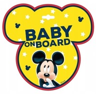 TABLICZKA NA PRZYSSAWKĘ Baby On Board Mickey
