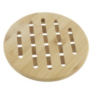 Bambusové prestieranie na stôl, okrúhly držiak podložky na horúcu podložku – 15 x 15 x 1 cm