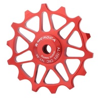 Zadná prehadzovačka, keramické ložisko bicykla Jockey Wheel hliník 14T červená
