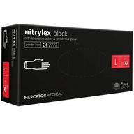 Rękawiczki Rękawice nitrylowe Medical Nitrylex Black r. L czarne 100 sztuk