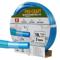 Modrá zahradní hadicí Procraft PR-3KGH1310F 3 - vrstvá, 1/2" 10m.