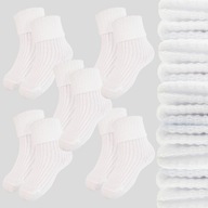 5-pak DELIKATNE BEZUCISKOWE bawełniane skarpetki dla noworodka 0-3m r. 56