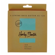 Struny do basu gitary basowej 5 strunowej 45-128 Harley Benton Flatwound