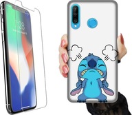 ETUI NA TELEFON HUAWEI P30 LITE DZIECIĘCE WZORY STITCH +SZKŁO