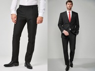 Next czarne spodnie garniturowe tailored 34R