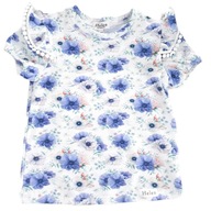 Bluzka koszulka T-SHIRT dziewczęca falbanki kwiaty