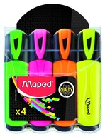 ZAKREŚLACZ MAPED FLUO PEPS 4 KOLORY