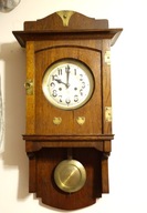 H.A.U duży, stylowy , zegar wiszący ślązak w secesyjnym stylu