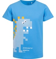 T-shirt dziecięcy chłopięcy Bawełna niebieski 128 z Dinozaurem Endo