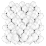 BALONY METALICZNE BIAŁE Ślub Urodziny 30cm 100szt