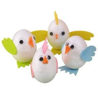 Zestaw kreatywny na Wielkanoc diy kurczaczki dekoracje wielkanocne 4 sztuki