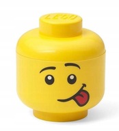 LEGO Pojemnik mini głowa Chłopiec głuptas język Żółty