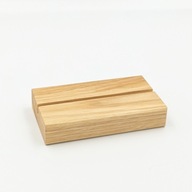 Drewniana podstawka plexi A6 4mm dąb 10,5x6x2 cm