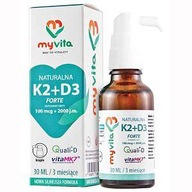 Vitamín D3+K2 Forte kvapky 30ml MyVita