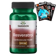 SWANSON RESWERATROL 250mg 30 kaps KRĄŻENIE GLUKOZA