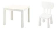 IKEA LACK Konferenčný stolík+ MAMMUT Detská stolička biela
