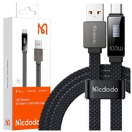 MCDODO KABEL USB-C SZYBKIE ŁADOWANIE DO SAMSUNG XIAOMI TYP C 6A 100W 1M LED