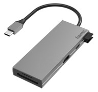 MULTIPORT PRZEJŚCIÓWKA ADAPTER HAMA USB-C NA HDMI USB-A USB-C CZYTNIK 100W