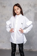 Biała koszula dla dziewczynki Mashmnie. 104/110