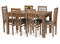 Komplet zestaw LEJLA stół 140+40/80 6 krzeseł