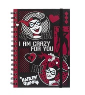 Harley Quinn I Am Crazy For You - notes A5 kołoze