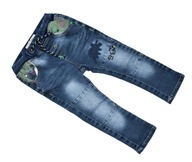 NEXT SPODNIE MIĘKKI JEANS DINOZAURY 12-18M 86