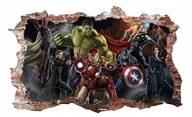 SAMOLEPKY NA STENU Avengers Hulk Iron Man 100x65cm