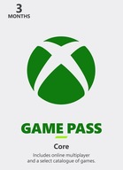Xbox Game Pass Core 3 MIESIĄCE PL / 90 dni bez VPN