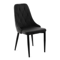 Krzesło LOUIS QUILTER welurowe czarne 44x59x88 cm HOMLA