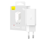 Ładowarka sieciowa uniwersalna Baseus GaN5 40W 2x USB-C Biała