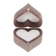 Poduszka na okaziciela pierścienia w kształcie serca, drewniane pudełko w kolorze białym