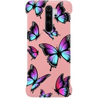 ETUI CASE MAT SILIKONOWE RÓŻOWE DO XIAOMI REDMI NOTE 8 PRO W NIEB MOTYLE