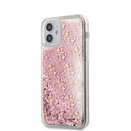 Etui Case Guess Obudowa do iPhone 12 Mini Liquid Glitter Pink