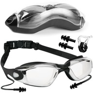 Plavecké okuliare Jednoduché zapínanie na plavecký bazén ANTI-FOG + puzdro