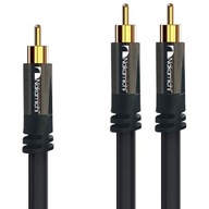 Kábel pre subwoofery Nakamichi HQ Premium RCA - 2RCA OFC Audio kábel typu Y (RCA - 2xRCA) 1,5 m