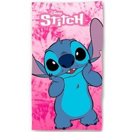 Lilo i Stitch Ręcznik kąpielowy plażowy Stich bawełniany różowy 70x140