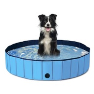 Bazén Pre Psa 100*30cm Veľký Skladací Rozperný,vaňa pre zvieratá