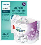 PHILIPS AVENT 5x WORECZKI DO STERYLIZACJI W KUCHENCE MIKROFALOWEJ PODRÓŻNE