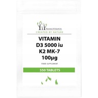 FOREST VITAMIN Vitamín D3 5000 IU K2 MK-7 100ug 550tabs KOSTI ZUBY