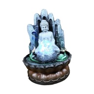 Kryta, zewnętrzna fontanna Buddy, wodospad, ozdoby, medytacja Zen
