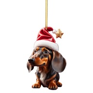 2024 Cartoon roztomilý pes vianočné ozdoby závesné