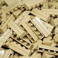 LEGO PaB - KLOCEK 1 x 4 Cegła / Murek 15533 Piaskowy / Tan NOWY - 10 szt