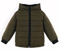 Detská jarná bunda s kapucňou khaki 104