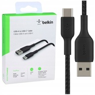Belkin Kabel USB-A do USB-C Mocny z nylonowym oplotem 1 m CAB002BT Czarny