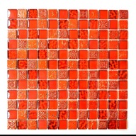 Mozaika-plast: AL 8470, kocka, červená, oranžová, ružová, lesk